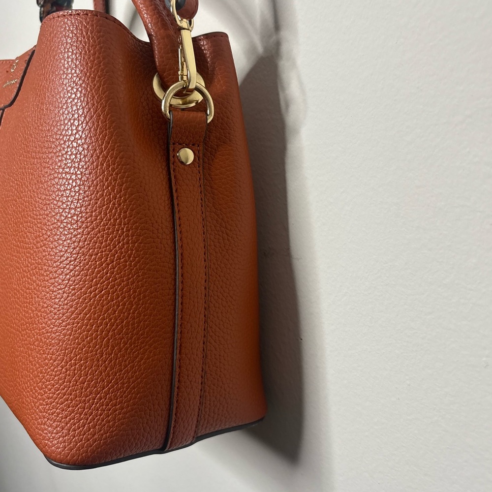 Nanette Lepore Orange Leather Shoulder Bag - Picture 4 of 11